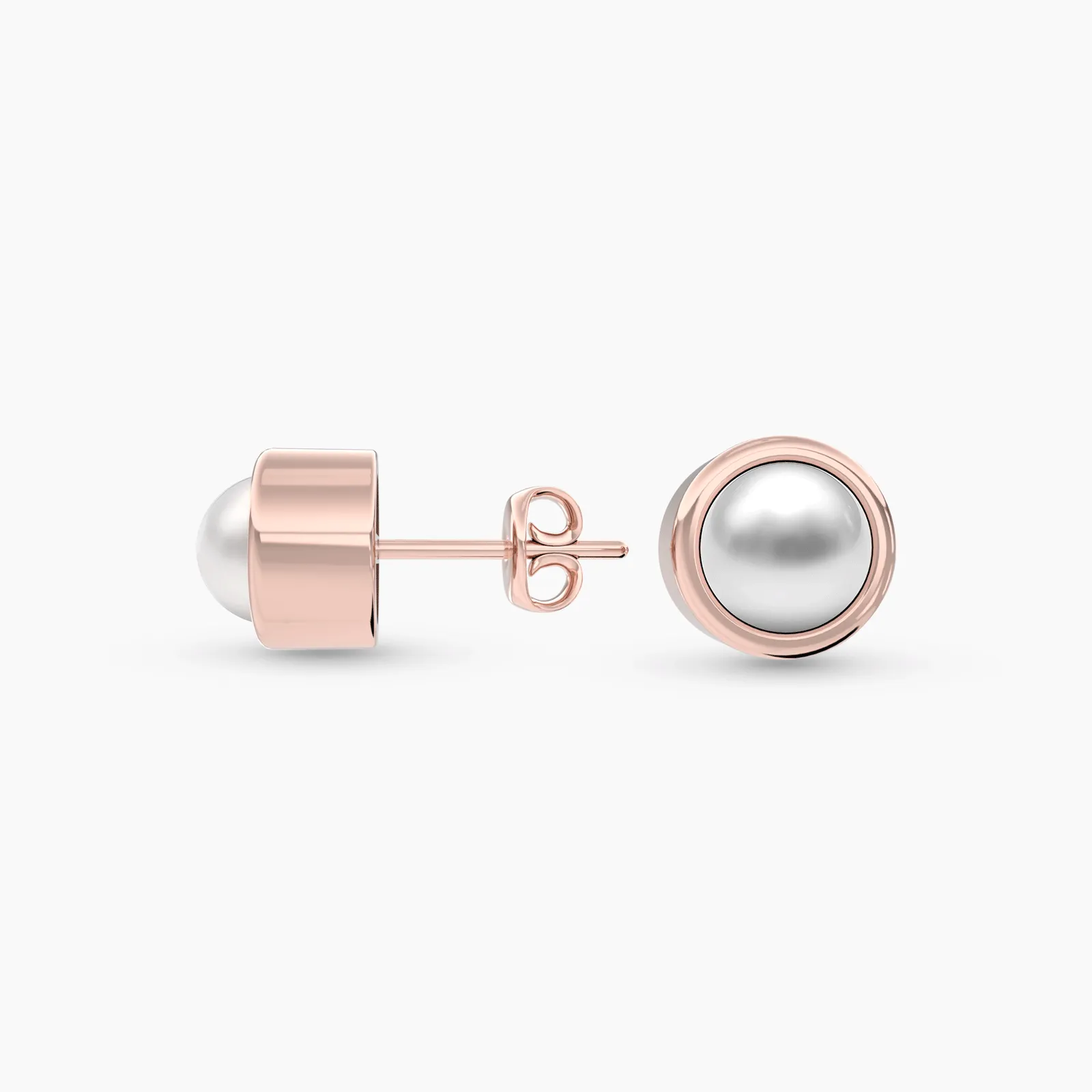 18k Rose Gold Little Pearl Earstuds