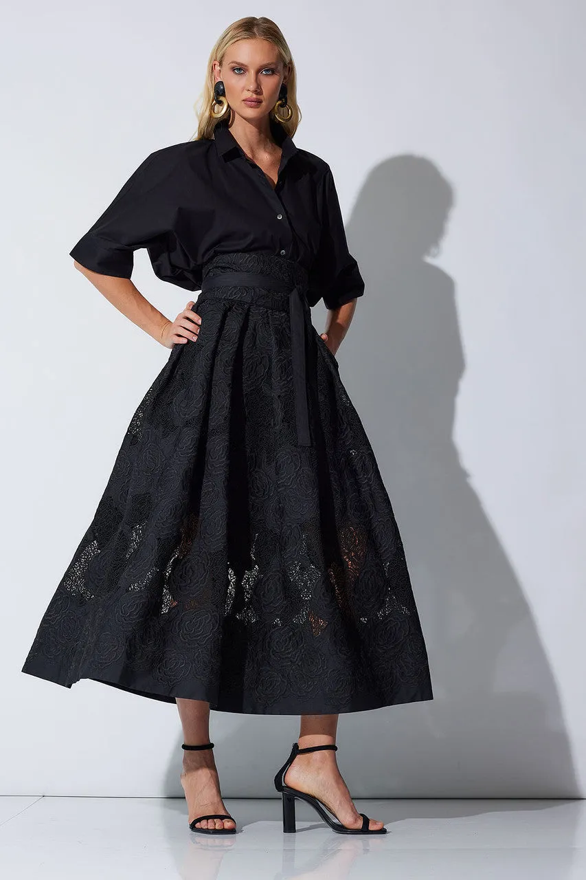 Calado Embroidery Cotton Skirt