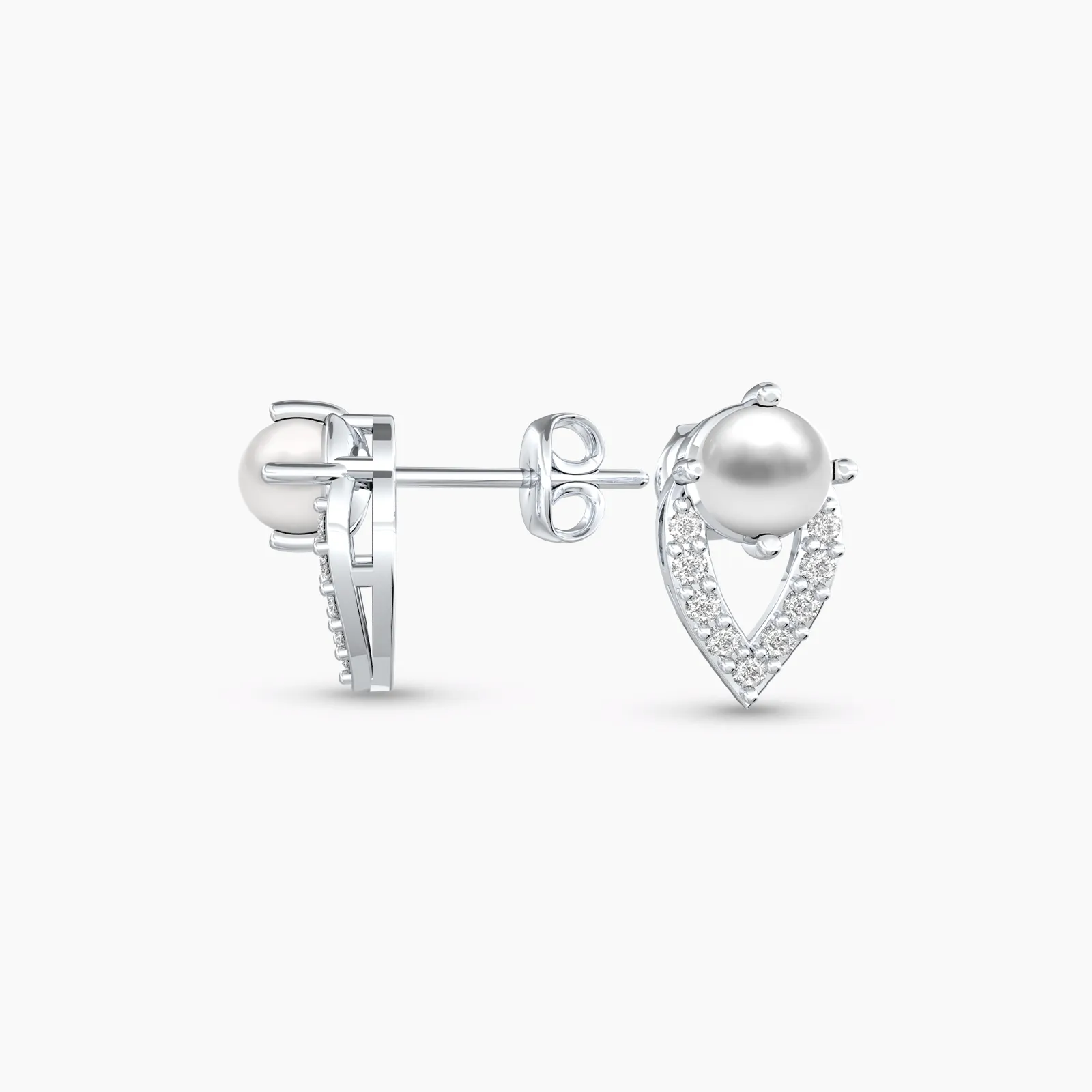Cutesy Pearl and Diamond Earstud