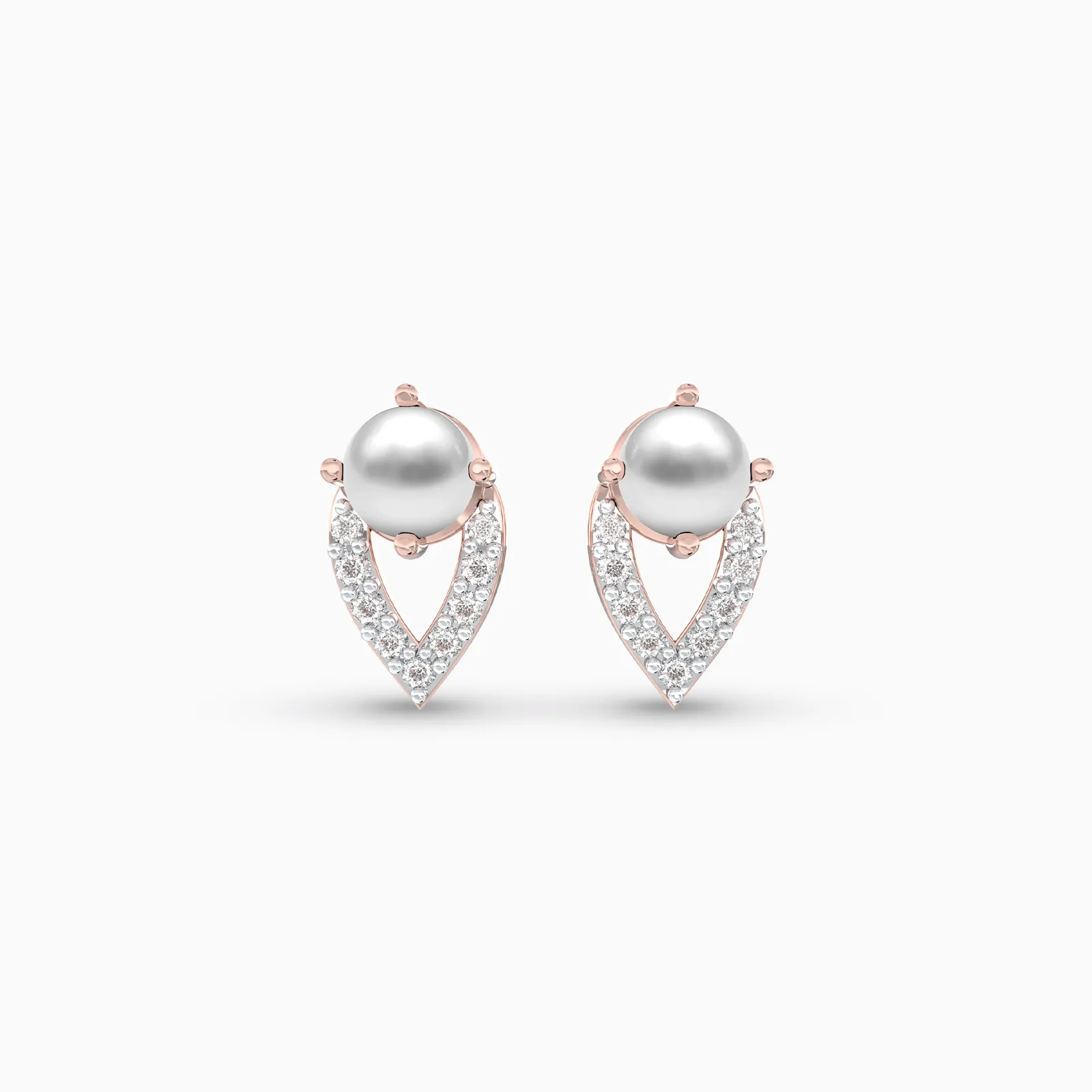 Cutesy Pearl and Diamond Earstud