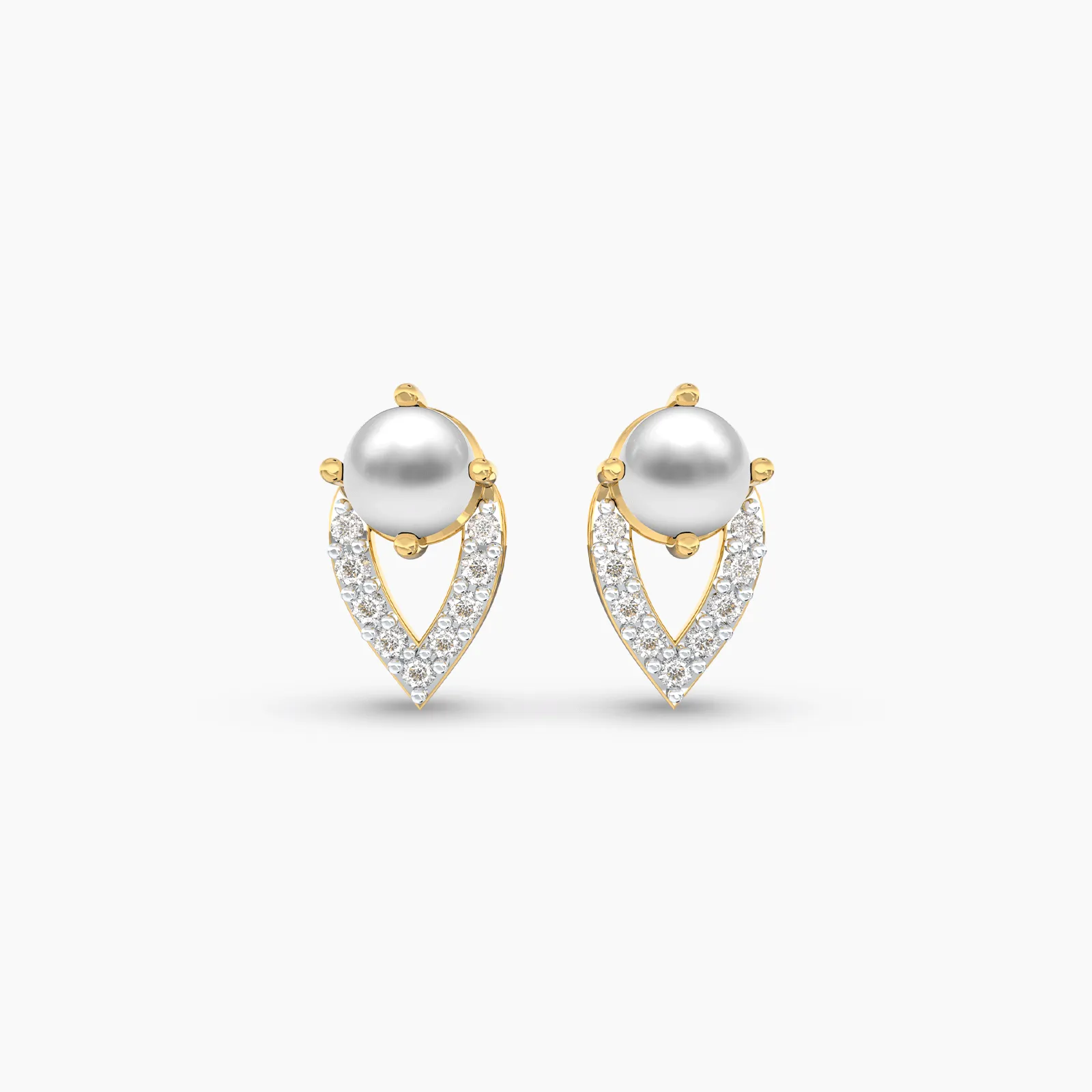 Cutesy Pearl and Diamond Earstud