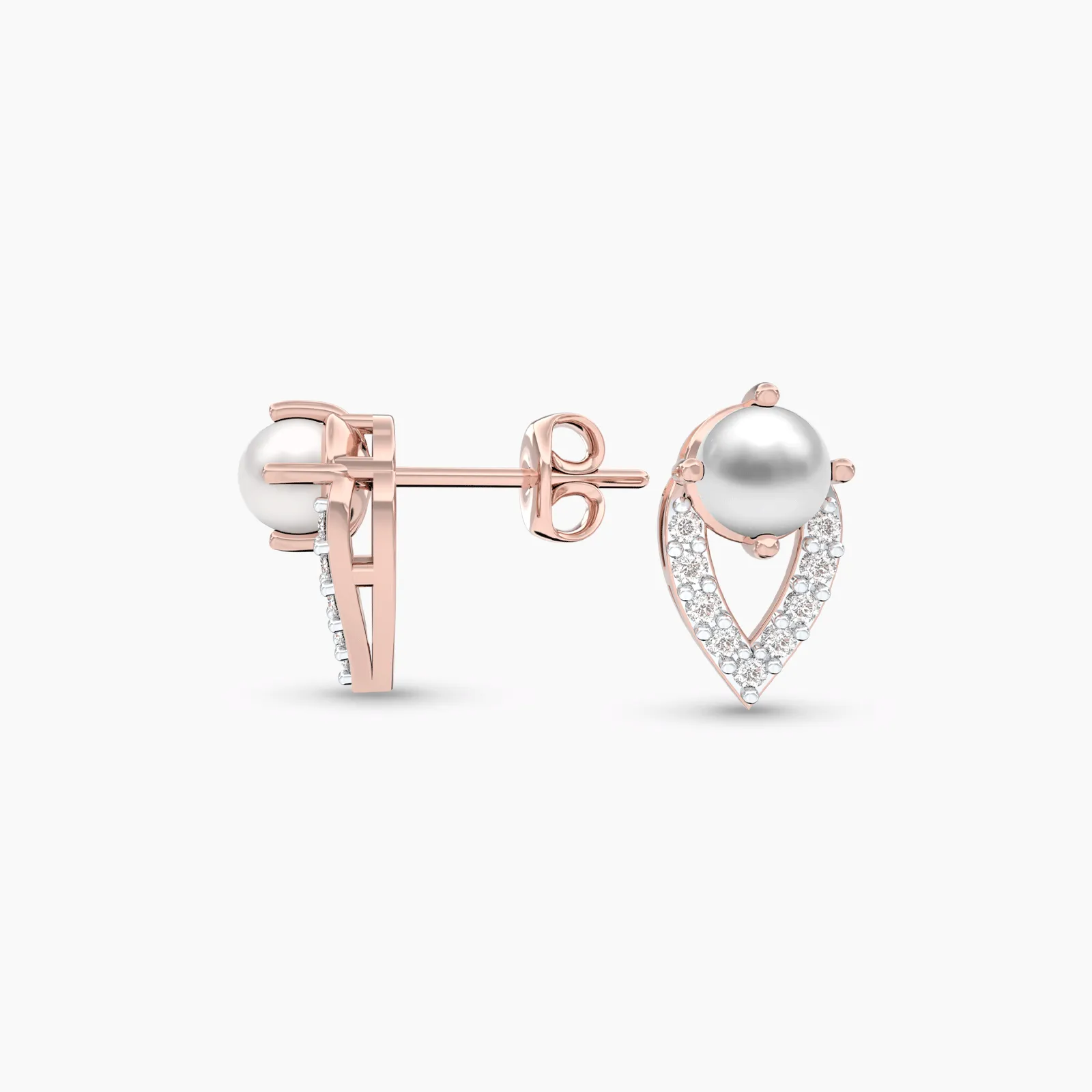 Cutesy Pearl and Diamond Earstud
