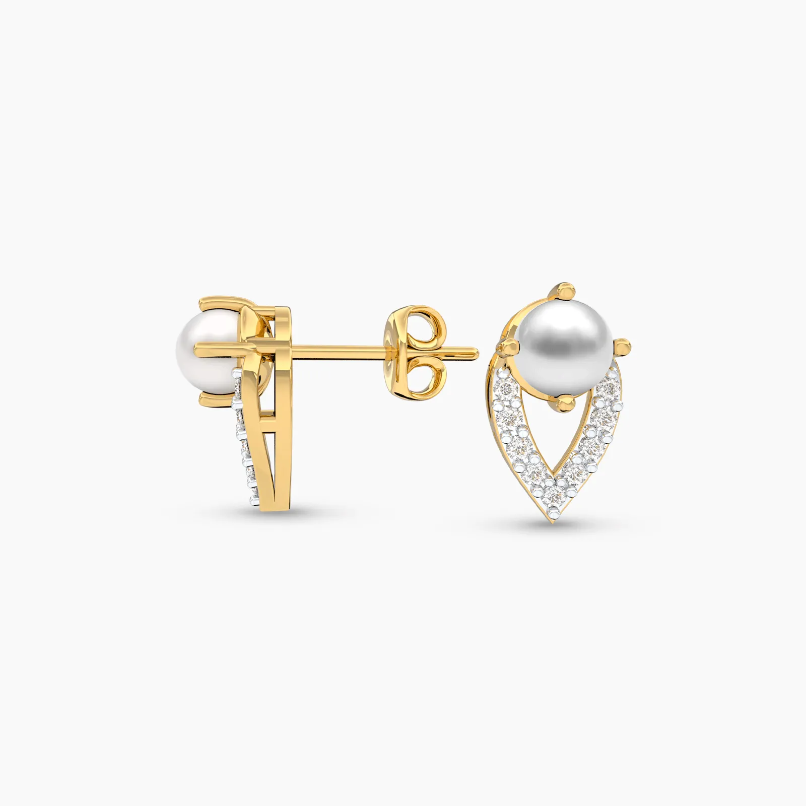 Cutesy Pearl and Diamond Earstud