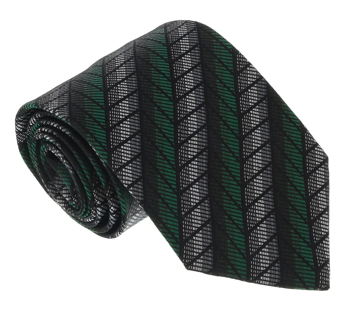 Missoni U4018 Green/Grey  Chevron Pure Silk Tie