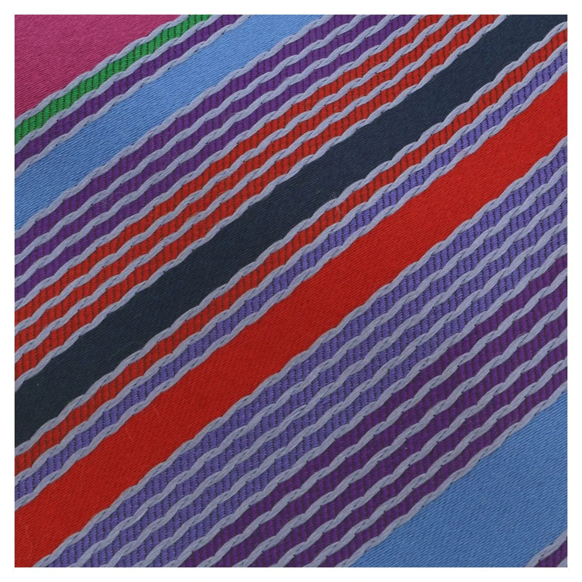 Missoni U8013 Blue/Purple Regimental Pure Silk Tie