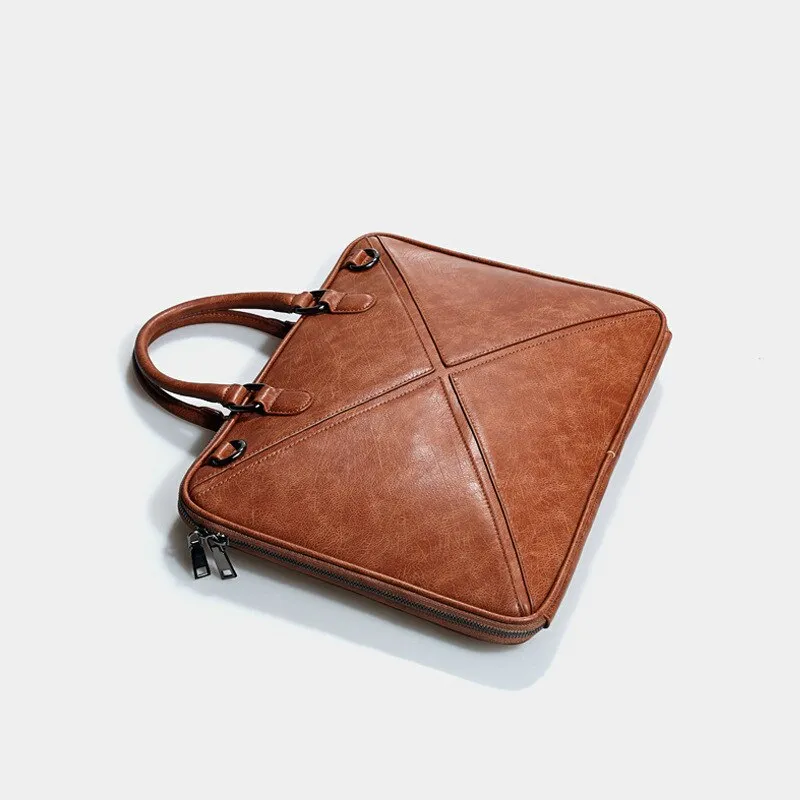 New Fashion Women's Briefcase 14 Inch Laptop Portable Handbag Shoulder Bag Female Business Leather Crossbody Bags Women Handbags