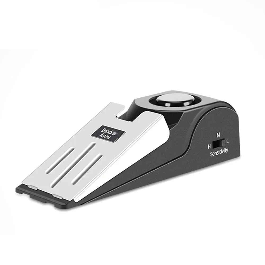 Security protection 125dB super loud anti-theft alarm system, household wedge-shaped door stopper, emergency alarm device