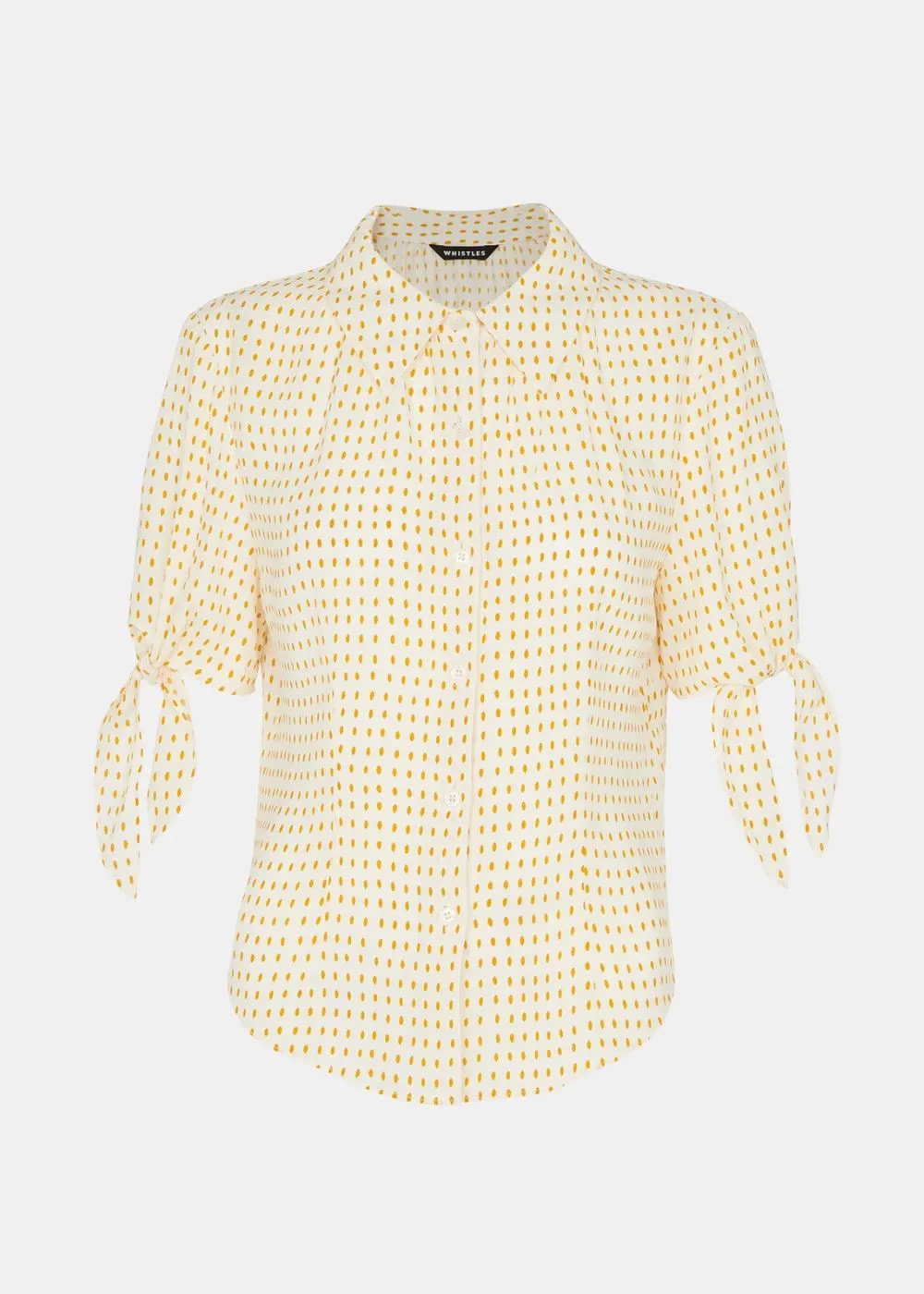 Whistles Oval Spot Tie Sleeve Shirt